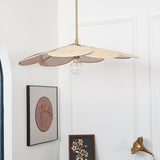 Petals Bloom Floral Rattan Pendant Light Modern Boho Ceiling Fitting for Living Room Bedroom