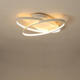 Modern Double Ring LED Flush Mount Ceiling Light for Bedroom and Living Room Lighting