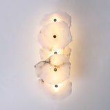 Petra Modern Alabaster Wall Sconce Gold LED Interior Light for Living Room and Bedroom