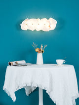 Petra Modern Alabaster Wall Sconce Gold LED Interior Light for Living Room and Bedroom