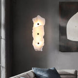 Petra Modern Alabaster Wall Sconce Gold LED Interior Light for Living Room and Bedroom
