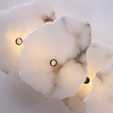 Petra Modern Alabaster Wall Sconce Gold LED Interior Light for Living Room and Bedroom