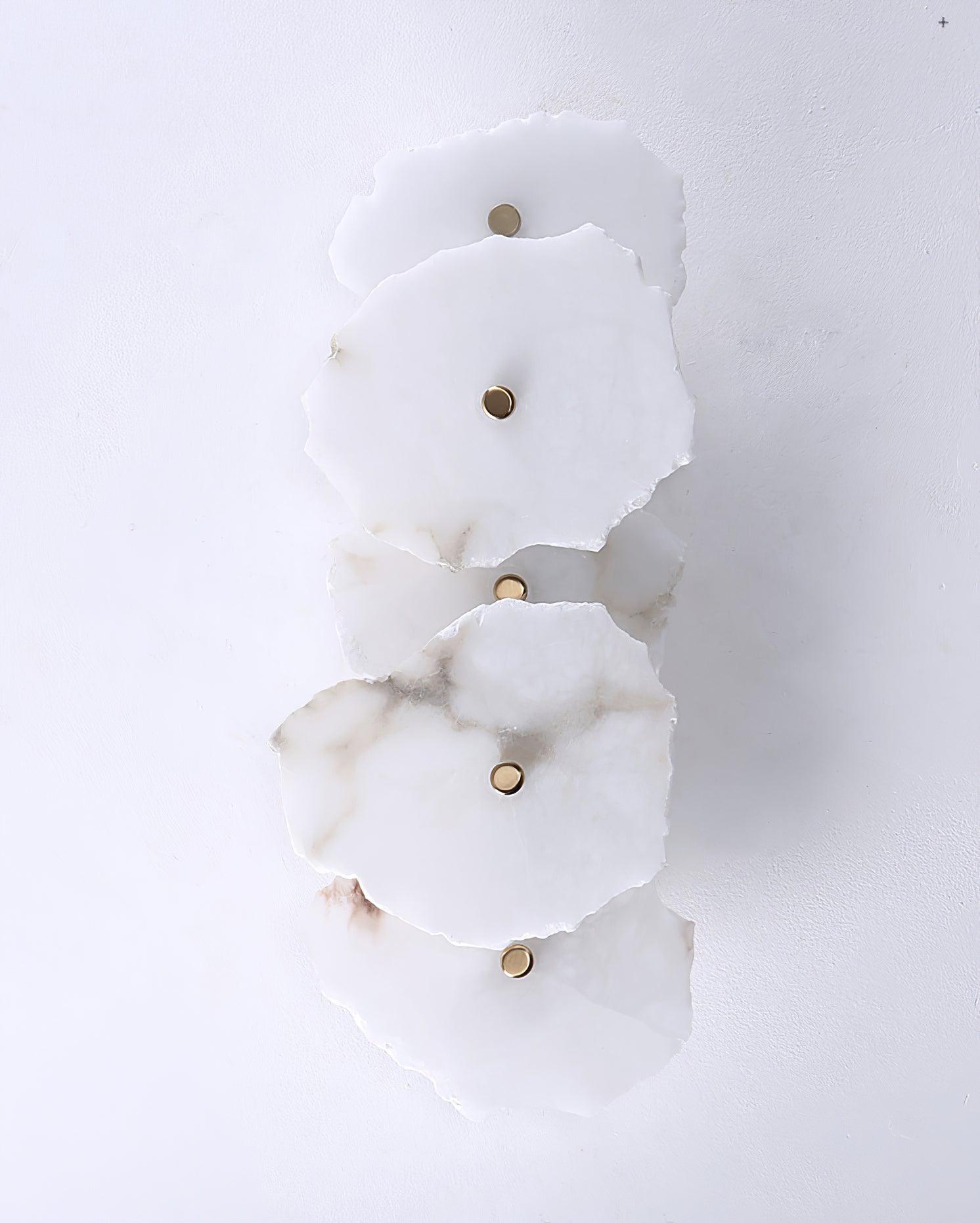 Petra Modern Alabaster Wall Sconce Gold LED Interior Light for Living Room and Bedroom