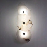 Petra Modern Alabaster Wall Sconce Gold LED Interior Light for Living Room and Bedroom