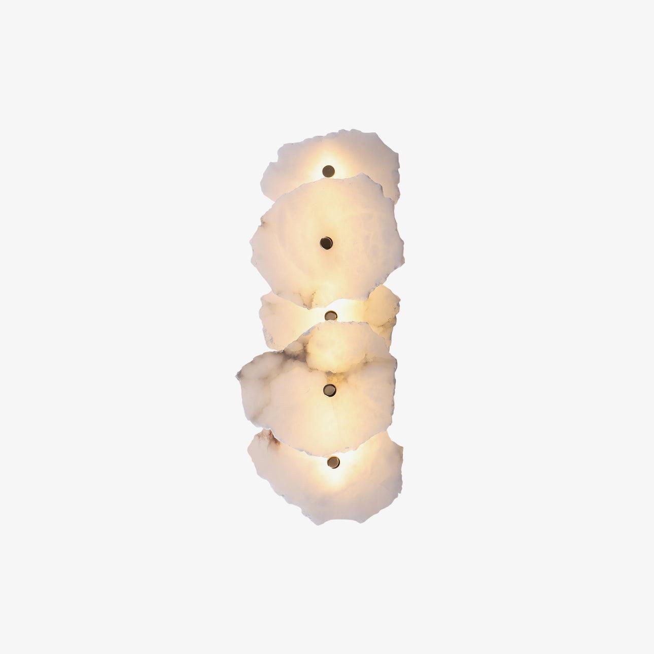 Petra Modern Alabaster Wall Sconce Gold LED Interior Light for Living Room and Bedroom