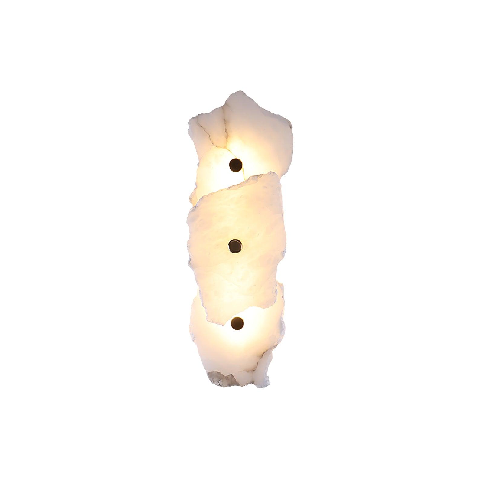 Petra Modern Alabaster Wall Sconce Gold LED Interior Light for Living Room and Bedroom