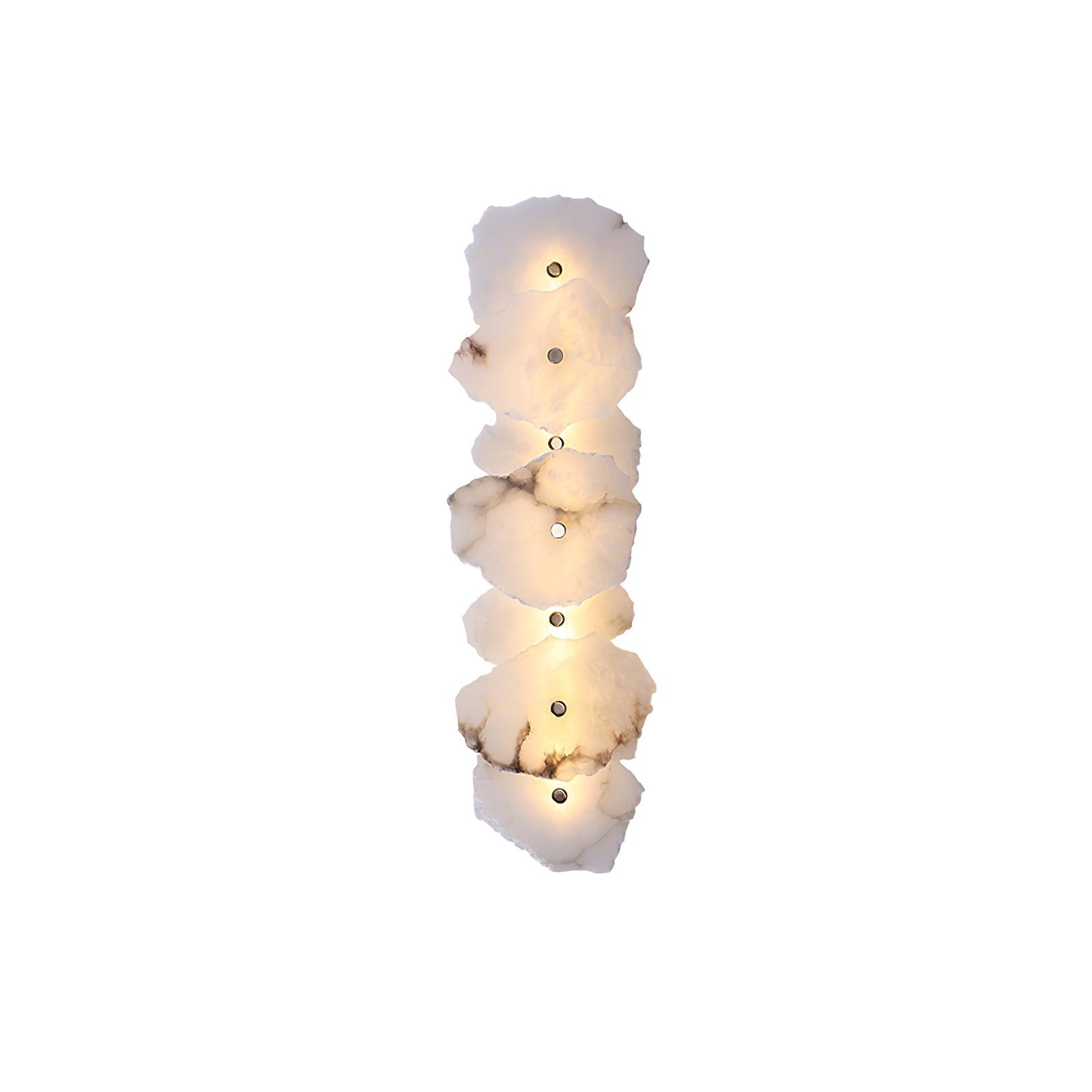 Petra Modern Alabaster Wall Sconce Gold LED Interior Light for Living Room and Bedroom