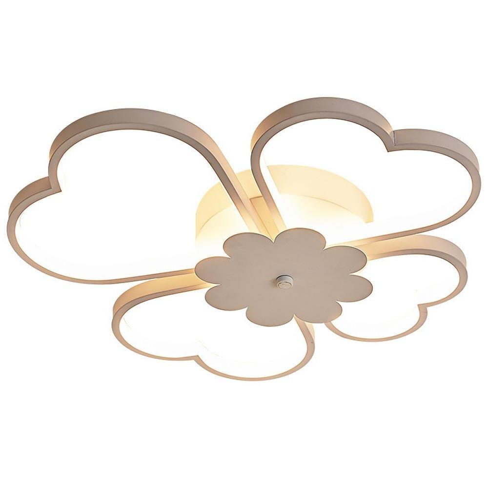 Modern Heart Shaped Flower LED Flush Mount Ceiling Light for Bedroom and Living Room