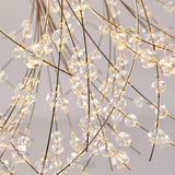 Elegant Crystal LED Flush Mount Ceiling Light Traditional Metal Chandelier Lighting Fixture