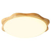 Modern Wave Design Minimalist LED Flush Mount Ceiling Light Nordic Wood Fixture