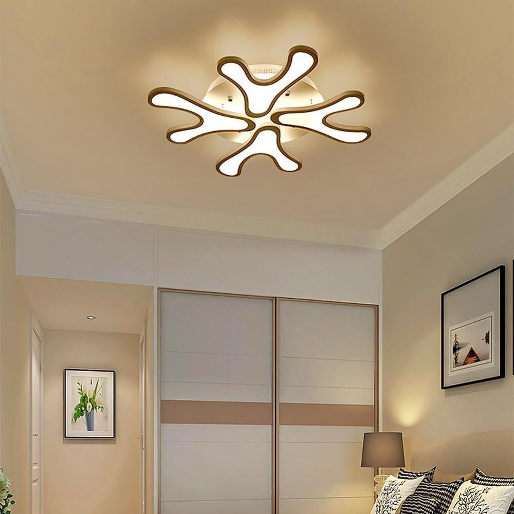 Modern Nordic Flower LED Flush Mount Ceiling Light Dimmable Petal Design Lighting Fixture