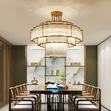 Pharo II Tiered Crystal Pendant Light Modern Luxury Chandelier in Gold and Black Finish