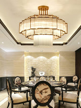 Pharo II Tiered Crystal Pendant Light Modern Luxury Chandelier in Gold and Black Finish