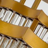 Pharo II Tiered Crystal Pendant Light Modern Luxury Chandelier in Gold and Black Finish