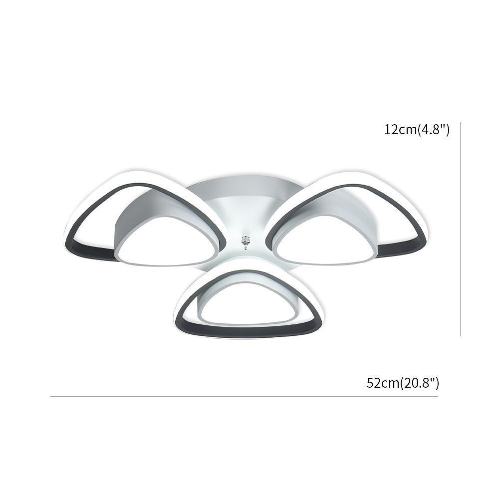 Modern Geometric LED Flush Mount Ceiling Light Fixture for Bedroom and Hallway