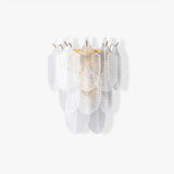 Piemonte Textured Glass Wall Sconce Brass Indoor Lighting Fixture G9 Base