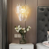Piemonte Textured Glass Wall Sconce Brass Indoor Lighting Fixture G9 Base