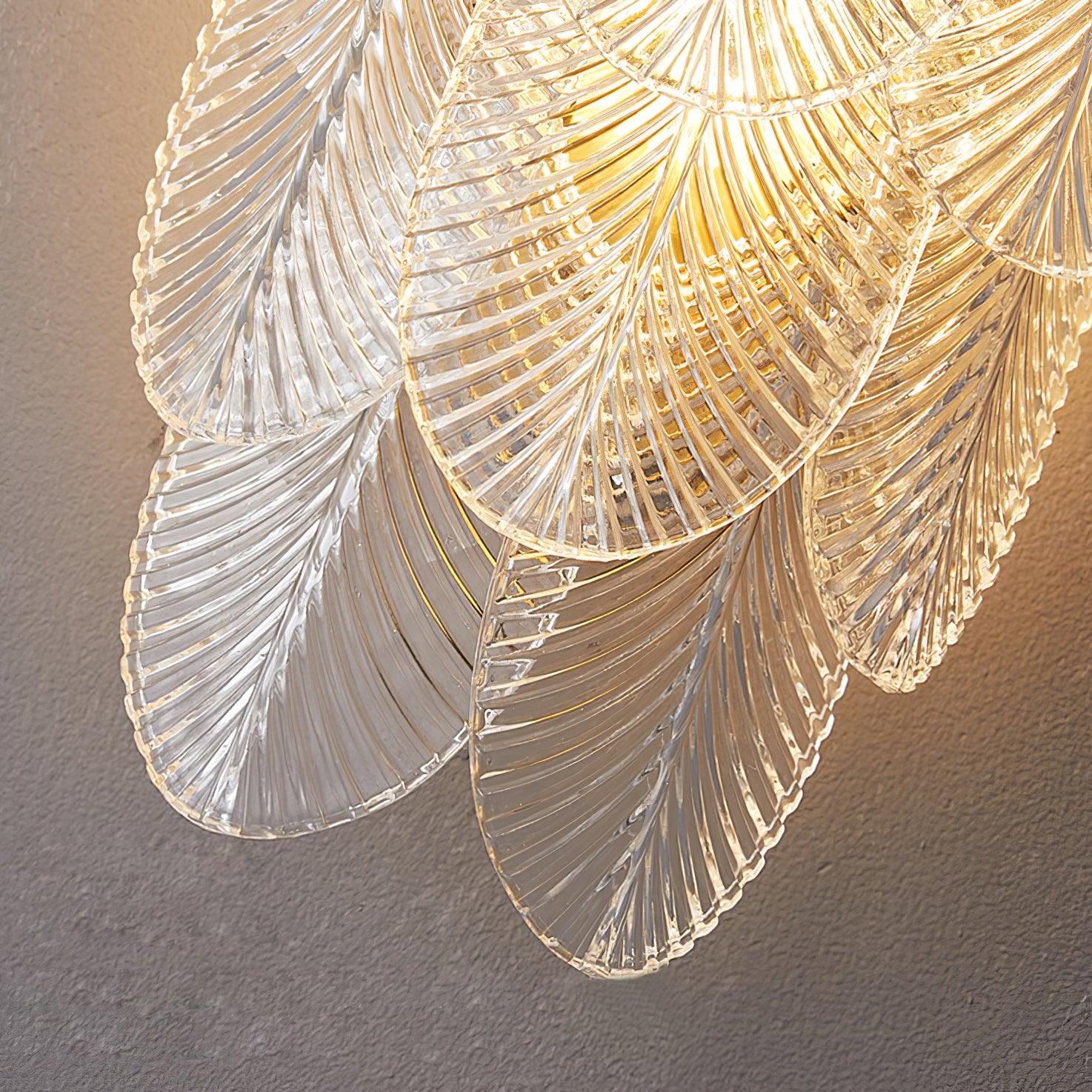Piemonte Textured Glass Wall Sconce Brass Indoor Lighting Fixture G9 Base