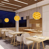 Pinecone Natural Ash Wood Pendant Light Organic Design Ceiling Fixture for Modern Home Interior Lighting