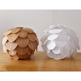 Pinecone Natural Ash Wood Pendant Light Organic Design Ceiling Fixture for Modern Home Interior Lighting