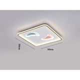 Modern Footprint Design LED Ceiling Light Nordic Metal Flush Mount for Bedroom Playroom