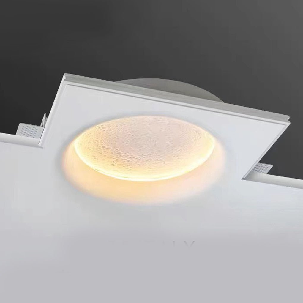 Plaster LED Embedded Moon Wall Light High CRI Anti Glare Recessed Gypsum Sconce