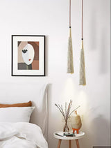 Pleated Concrete Pendant Light with Wood Accents for Modern Dining and Kitchen Decor