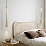 Pleated Concrete Pendant Light with Wood Accents for Modern Dining and Kitchen Decor