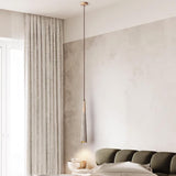 Pleated Concrete Pendant Light with Wood Accents for Modern Dining and Kitchen Decor
