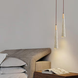 Pleated Concrete Pendant Light with Wood Accents for Modern Dining and Kitchen Decor