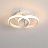 Modern 2 Ring LED Flush Mount Ceiling Light Metal Geometric Fixture for Hallway and Bedroom