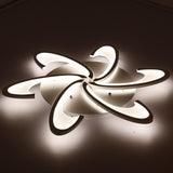 Contemporary Geometric Wave LED Flush Mount Ceiling Light Modern Circle Dimmable Fixture