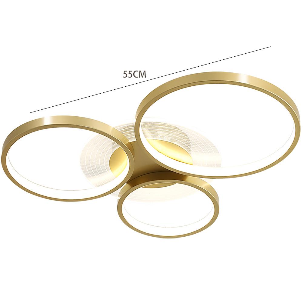 Modern Geometric Circle LED Flush Mount Ceiling Lamp for Minimalist Interior Lighting