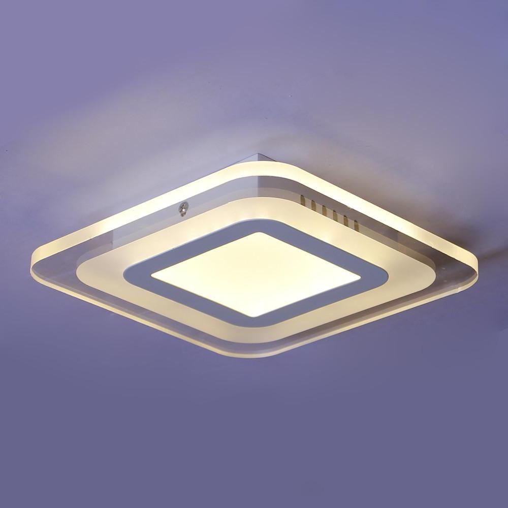 Low Profile 8 Inch Modern LED Ceiling Flush Mount Light Fixture for Interior Spaces
