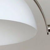 Polished Chrome Industrial Pendant Light with White Methacrylate Diffuser