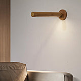 Portable Magnetic Wood LED Wall Sconce with 360 Rotation and USB Rechargeable Touch Night Light