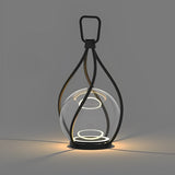 Portable Outdoor LED Lantern Waterproof Rechargeable Stainless Steel Night Light for Garden Camping