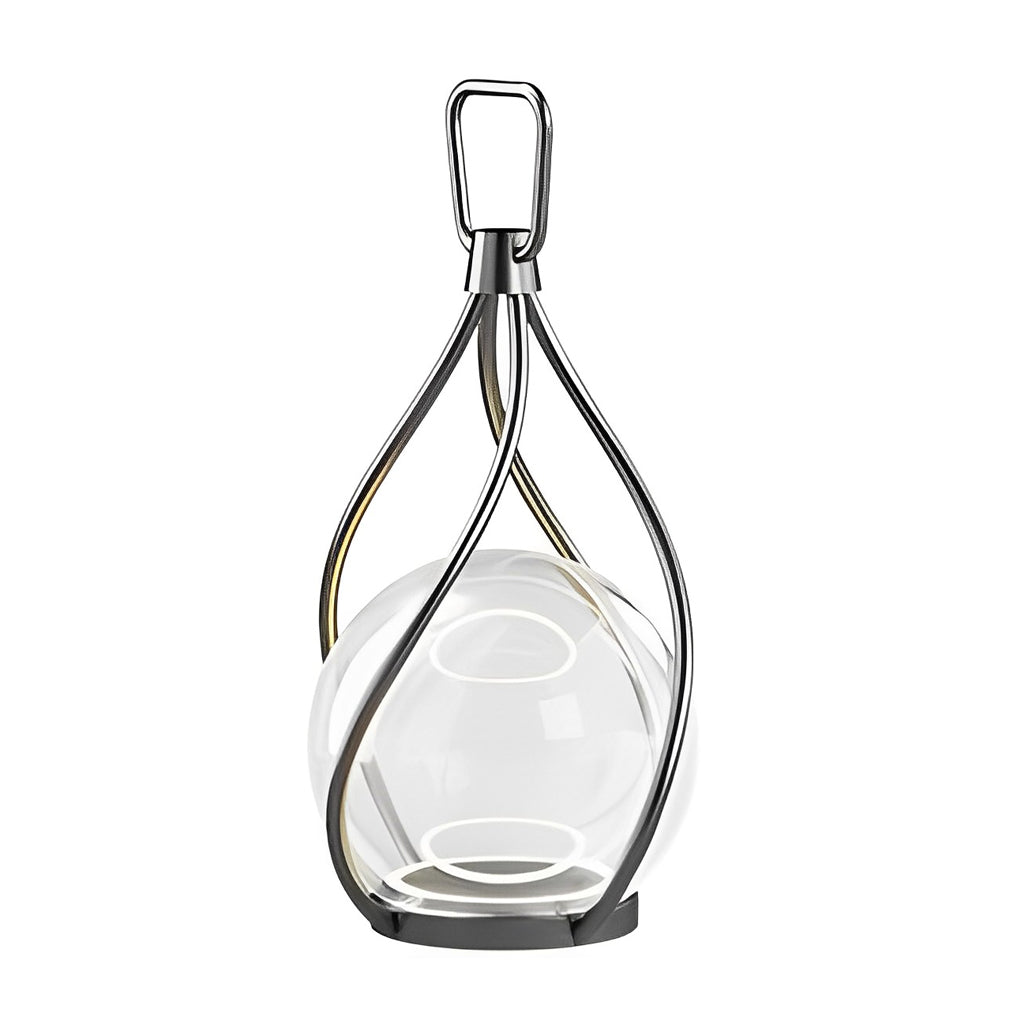 Portable Outdoor LED Lantern Waterproof Rechargeable Stainless Steel Night Light for Garden Camping