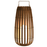 Portable Rattan Solar Outdoor Lantern Waterproof LED Decorative Garden Light with Handle
