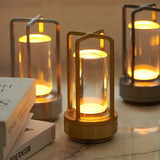 Portable Rechargeable LED Table Lamp Cordless Touch Dimming Lantern Night Light for Bedroom