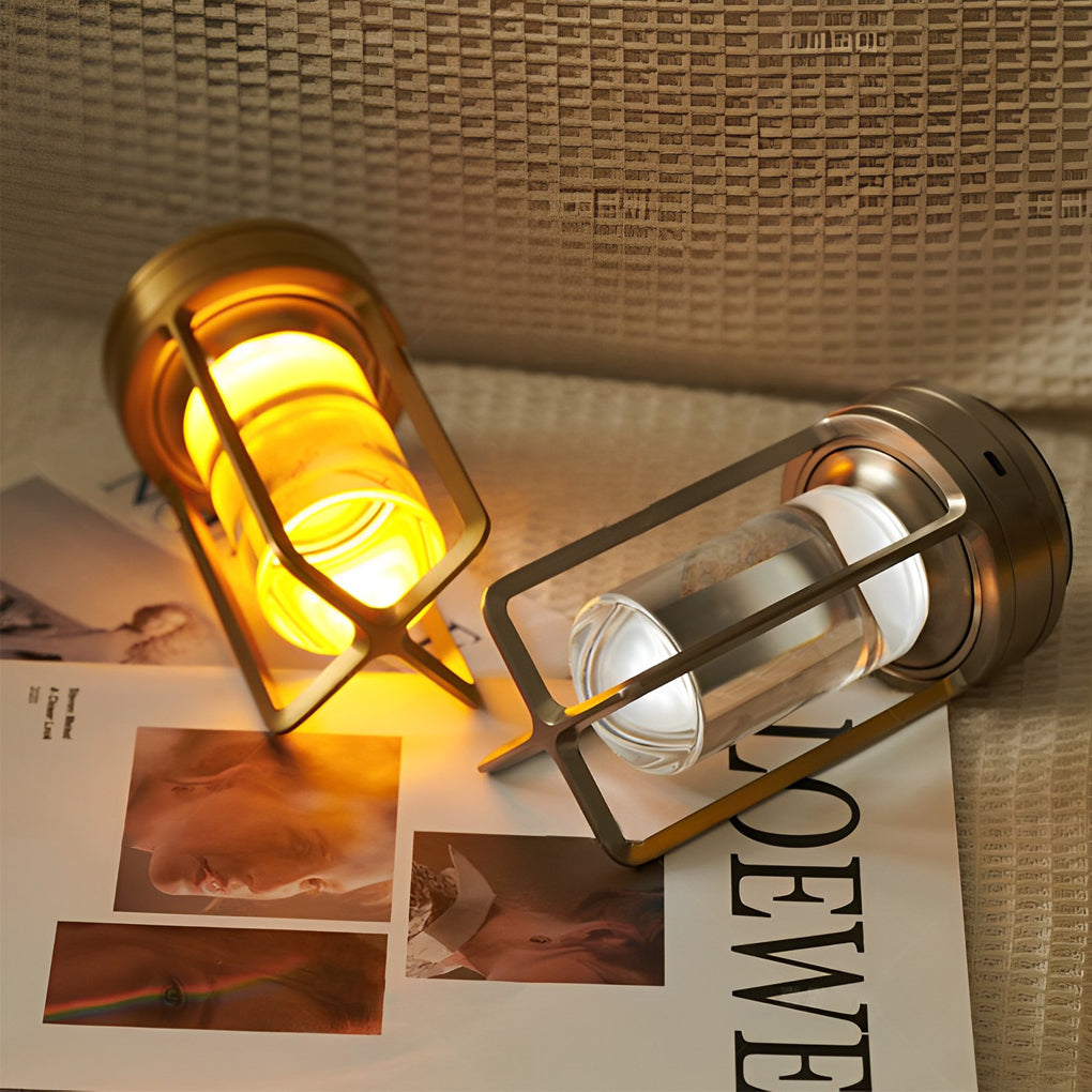 Portable Rechargeable LED Table Lamp Cordless Touch Dimming Lantern Night Light for Bedroom