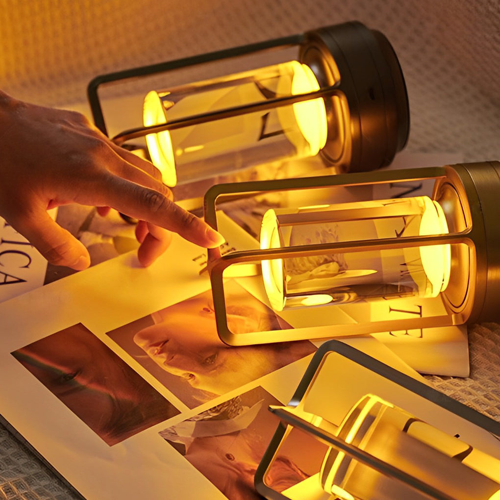 Portable Rechargeable LED Table Lamp Cordless Touch Dimming Lantern Night Light for Bedroom