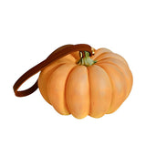 Portable Resin Pumpkin LED Outdoor Lantern with USB Charging and Leather Handle for Garden Decor