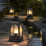 Portable Retro European Outdoor Floor Lamp Waterproof Metal Lawn Light for Garden Yard