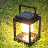 Portable Waterproof Solar Outdoor Table Lamp with Dual USB Charging for Garden and Patio