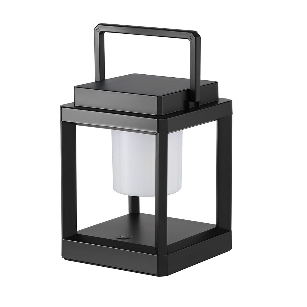 Portable Waterproof Solar Outdoor Table Lamp with Dual USB Charging for Garden and Patio