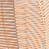 Portable Woven Rattan Solar Lantern Waterproof Outdoor LED Garden Floor Lamp with Handle