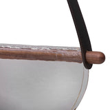 Post Modern Folded Semicircular Glass LED Pendant Light with Decorative Belt and Textured Shade