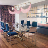 Post Modern Geometric Pendant Light with Tassels Eye Shaped Designer Ceiling Lamp