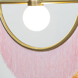 Post Modern Geometric Pendant Light with Tassels Eye Shaped Designer Ceiling Lamp